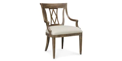 Wood Back Arm Chair Woodridge Dining Chair with Upholstered Seat